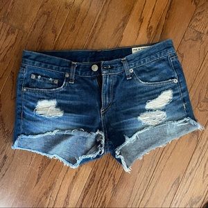 Rag and Bone distressed denim shorts size 26